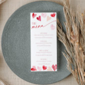 Carte de menu de la Saint-Valentin pour Hearts Foo