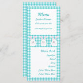 Carte de menu de lapin de guingan (Devant / Derrière)