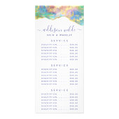 Carte de menu de l'entreprise de gemme arc-en-ciel (Devant)