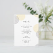 Carte de menu de mariage à cercle de style typogra (Debout devant)