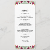 Carte de Menu de Mariage à l'Aquarelle Fleurie de (Devant)