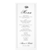 Carte de menu de mariage Argenté et branché Old Mo (Devant)