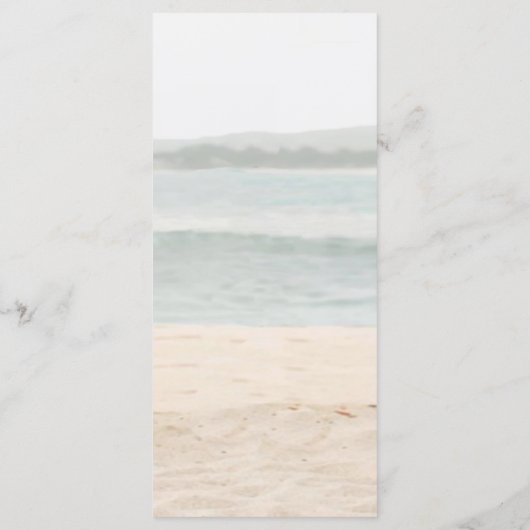 Carte de menu de mariage au lavande de Beach Arbor (Dos)