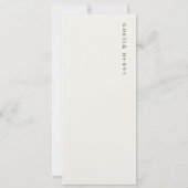 Carte de menu de mariage au vignoble de Winery Wat (Dos)