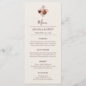 Carte de Menu de Mariage Automnal à Feuille d'Érab (Devant)