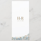 Carte de menu de mariage aux fleurs sauvages moder (Dos)
