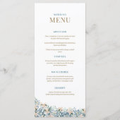 Carte de menu de mariage aux fleurs sauvages moder (Devant)