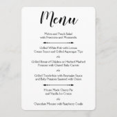 Carte de Menu de Mariage avec Photo (Dos)