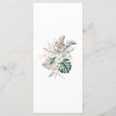Carte de Menu de Mariage Bohème Tropical Orchidée  (Dos)