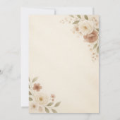 Carte de menu de mariage botanique élégante (Dos)