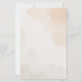 Carte de menu de mariage botanique vert (Dos)