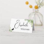 Carte de Menu de Mariage Canard aux Feuilles d'Euc (Devant)
