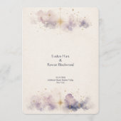 Carte de Menu de Mariage Céleste (Dos)