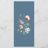 Carte de Menu de Mariage Champ de Fleurs Sauvages (Dos)