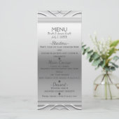 Carte de menu de mariage chic élégant simple en ar (Debout devant)