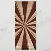 Carte de menu de mariage cirque Carnaval Vintage (Dos)