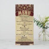 Carte de menu de mariage cirque Carnaval Vintage (Debout devant)