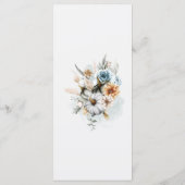 Carte de Menu de Mariage Citrouille Blanche et Fle (Dos)