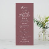 Carte de menu de mariage citrouille longueur thé B (Debout devant)