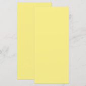 Carte de menu de mariage couleur maïs vierge (Devant / Derrière)