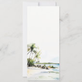 Carte de menu de mariage de destination côtière tr (Dos)