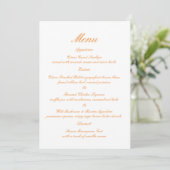 Carte de menu de mariage de jardin d'été Renoncule (Debout devant)