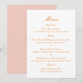 Carte de menu de mariage de jardin d'été Renoncule (Devant / Derrière)