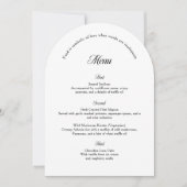 Carte de menu de mariage Elegant Arch (Devant)