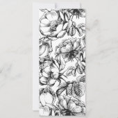 Carte de menu de mariage élégant noir et or (Dos)