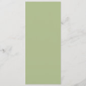 Carte de menu de mariage élégante avec verdure neu (Dos)