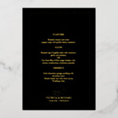 Carte de menu de mariage élégante calligraphie rée (Recto)