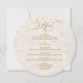 Carte de menu de mariage élégante écriture florale (Devant)