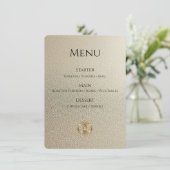 Carte de Menu de Mariage Élégante | Moderne Abstra (Debout devant)