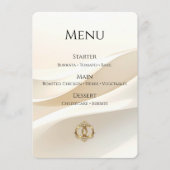 Carte de Menu de Mariage Élégante | Moderne Abstra (Devant)