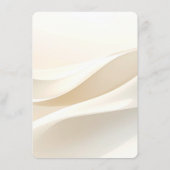 Carte de Menu de Mariage Élégante | Moderne Abstra (Dos)