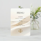Carte de Menu de Mariage Élégante | Moderne Abstra (Debout devant)