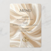 Carte de Menu de Mariage Élégante | Moderne Abstra (Devant)
