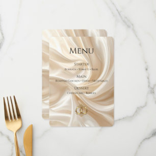 Carte de Menu de Mariage Élégante   Moderne Abstra