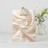Carte de Menu de Mariage Élégante | Moderne Abstra (Debout devant)