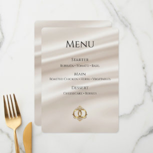 Carte de menu de mariage élégante   Moderne et abs