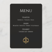Carte de menu de mariage élégante | Moderne et abs (Devant)