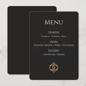 Carte de menu de mariage élégante | Moderne et abs (Devant / Derrière)
