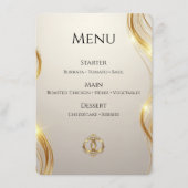 Carte de menu de mariage élégante | Moderne et abs (Devant)
