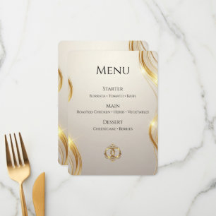 Carte de menu de mariage élégante Moderne et abs
