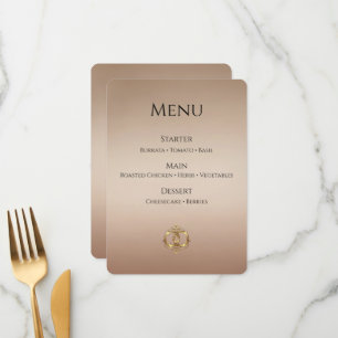 Carte de menu de mariage élégante   Moderne et abs