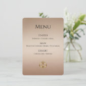 Carte de menu de mariage élégante | Moderne et abs (Debout devant)