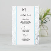 Carte de Menu de Mariage en Aluminium Doré (Debout devant)