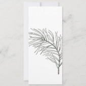 Carte de menu de mariage en branchage de pin rusti (Dos)