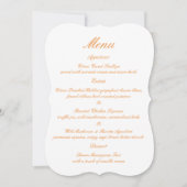 Carte de menu de mariage en découpage pour jardin  (Devant)
