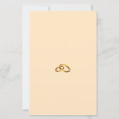 Carte de menu de mariage en écriture bronze (Dos)